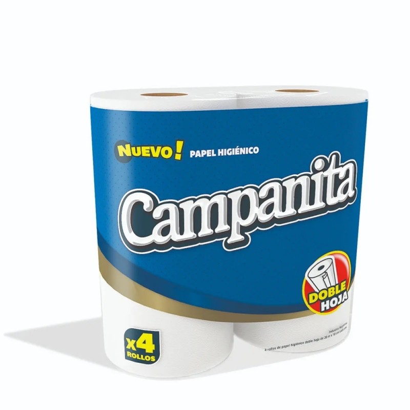 Papel Higiénico Campanita Doble Hoja 4 x 30 mts.