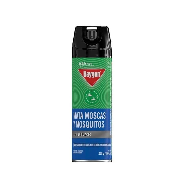 Insecticida Baygon Mata Moscas y Mosquitos en Aerosol de 300 cc.