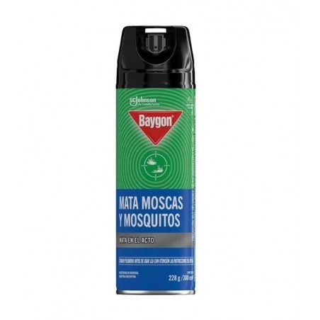 Insecticida Baygon Mata Moscas y Mosquitos en Aerosol de 300 cc.