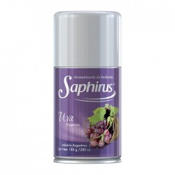 Aromatizante de Ambientes Saphirus en Aerosol de 185 gr. Uva