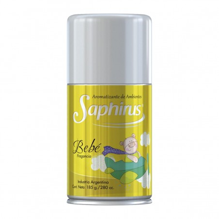 Aromatizante de Ambientes Saphirus en Aerosol de 185 gr. Bebe