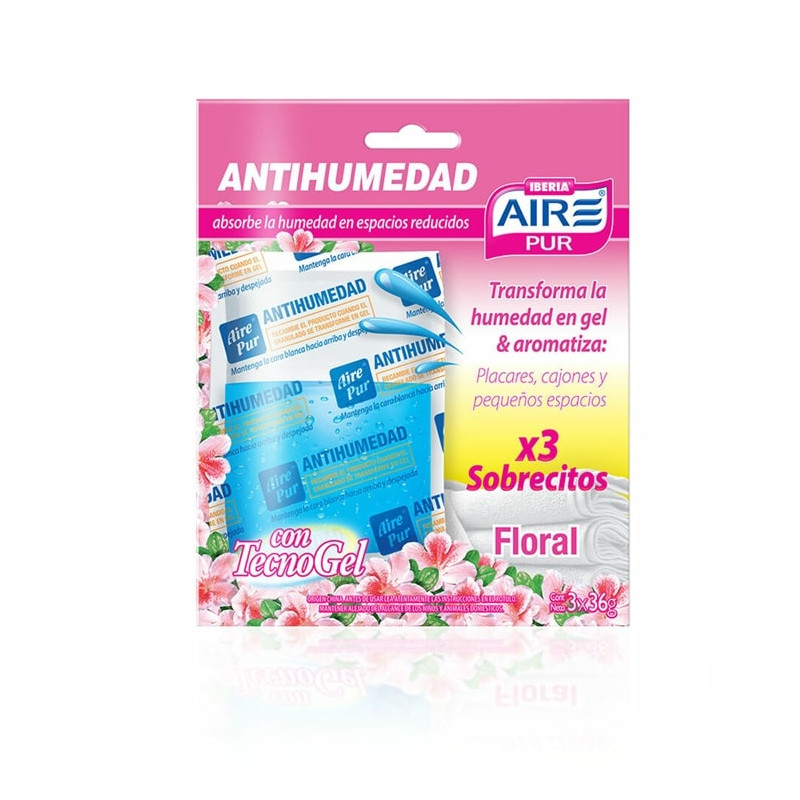 Antihumedad Aire Pur Sobrecitos de 3 Unid. Floral