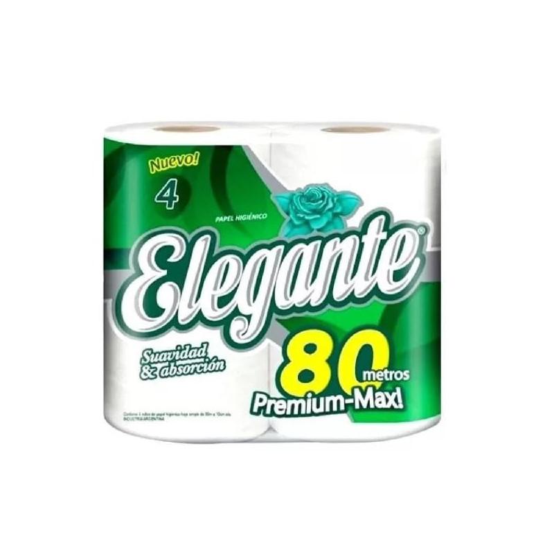 Papel Higiénico Elegante 4 x 80 mts.