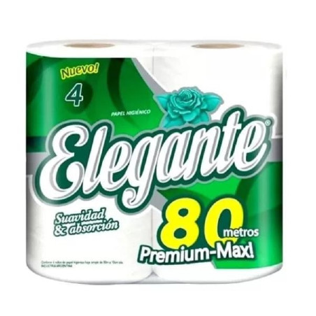 Papel Higiénico Elegante 4 x 80 mts.