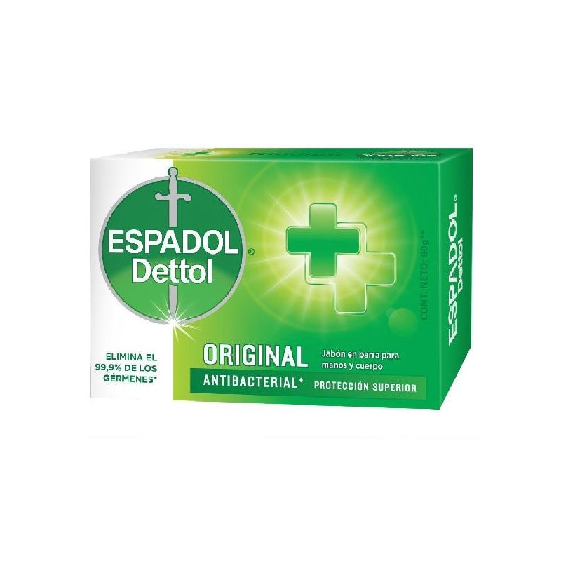Jabón de Tocador Antibacterial Espadol Original de 80 grs.