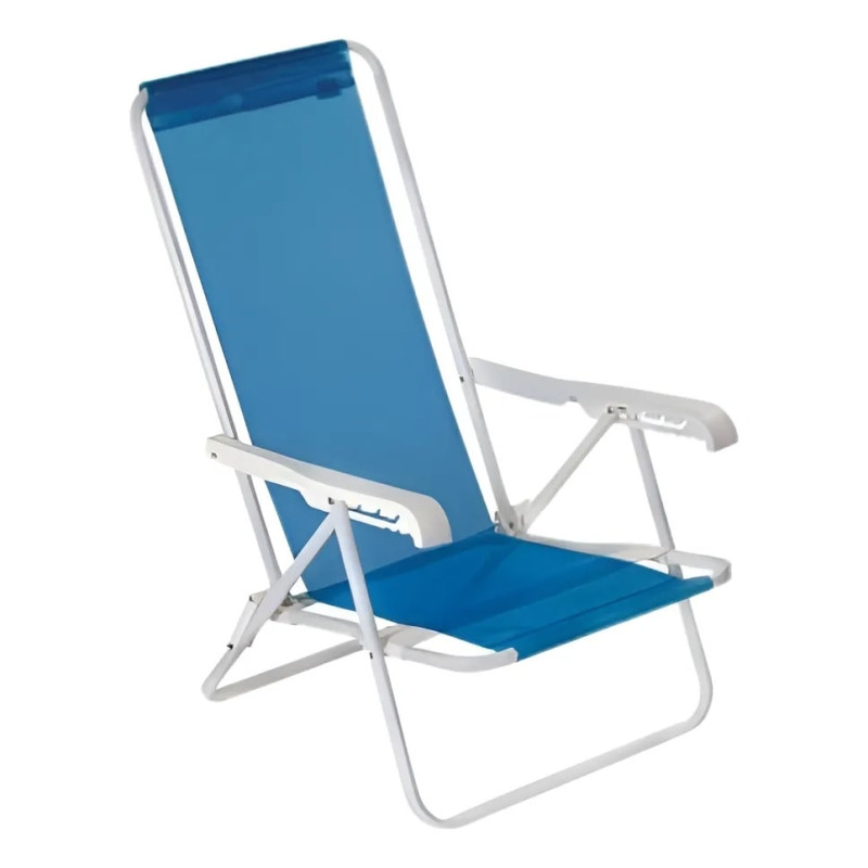 Reposera Plegable de Aluminio de 4 Posiciones Azul