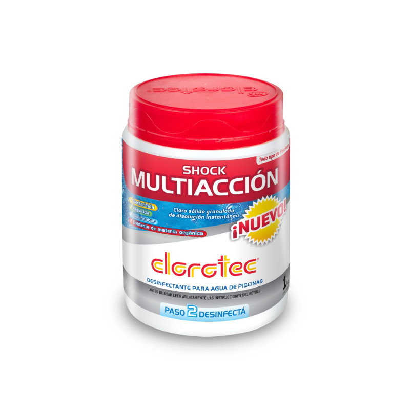 Cloro Shock Multiacción de Disolución Instantánea de 1 kg. Clorotec