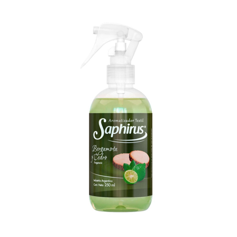 Perfumina Saphirus Bergamota y Cedro de 250 ml.