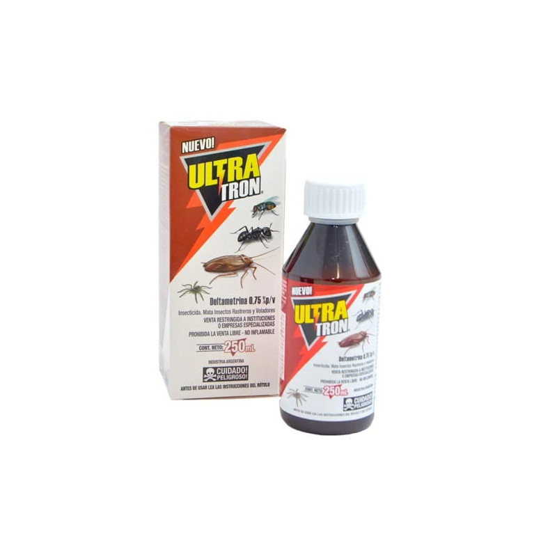 Insecticida Derribante Ultra Tron de 250 ml.