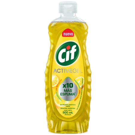 Detergente Cif Active Gel de 500 ml. Limón