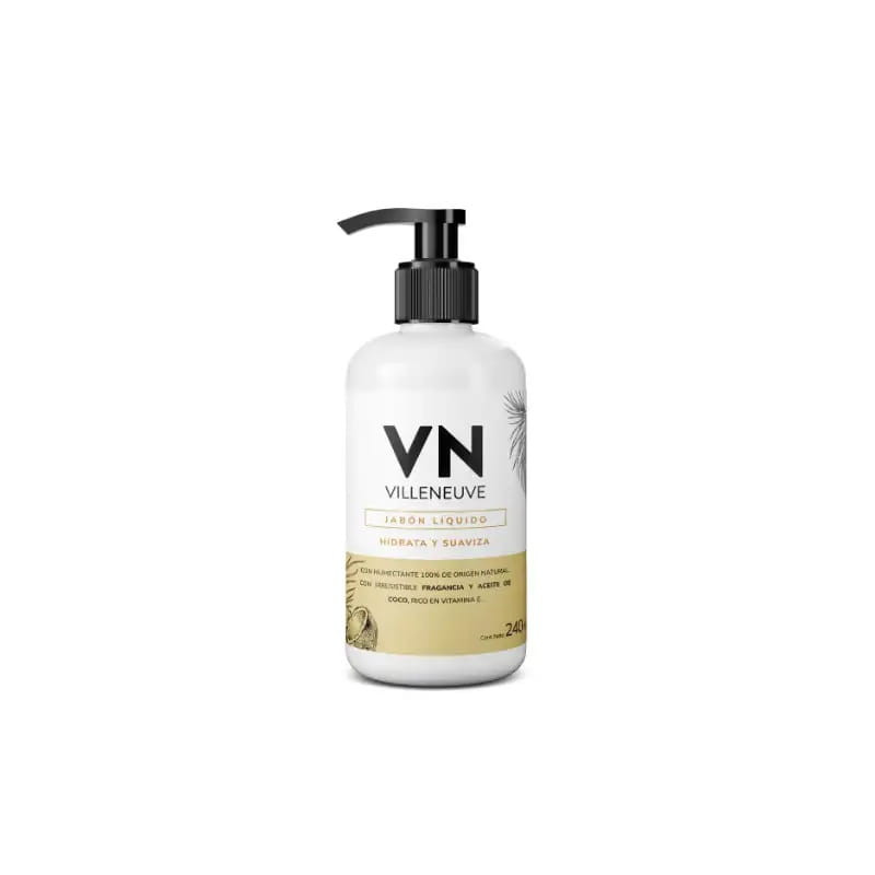 Jabon Liquido para Manos Villeneuve Coco de 240 ml.
