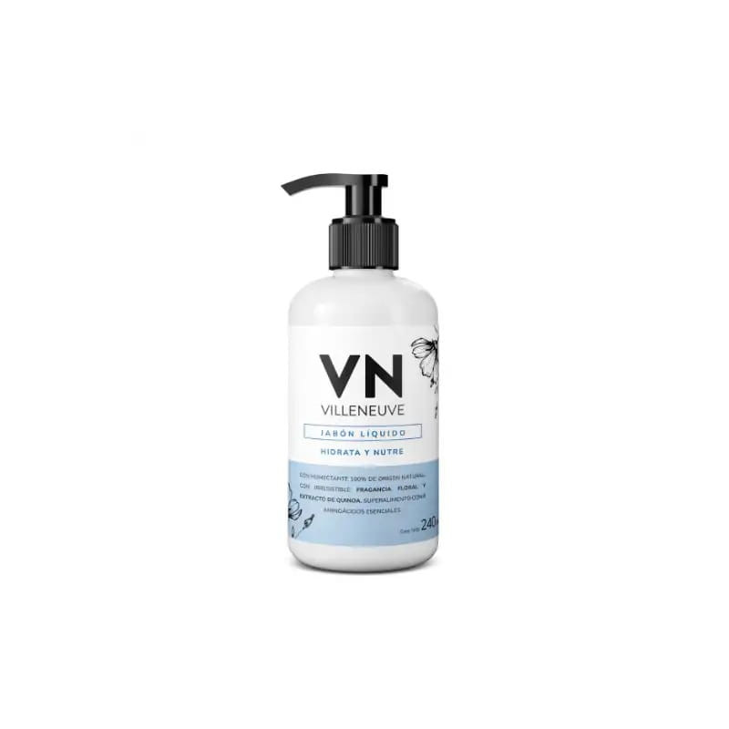 Jabon Liquido para Manos Villeneuve Flores y Quinoa de 240 ml.