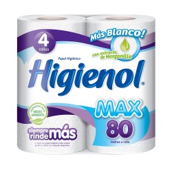 Papel Higiénico Higienol Max 4 x 80 mts.