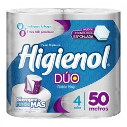 Papel Higiénico Higienol Duo Doble Hoja 4 x 50 mts.