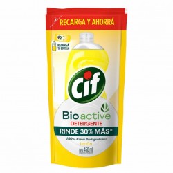 Detergente Cif Bioactive de 450 ml. Limón Repuesto Económico