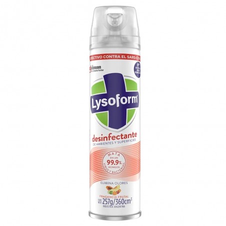 Desinfectante Lysoform en Aerosol de 360 cc. Frutal