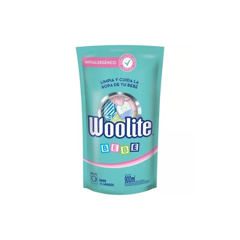 Jabón Liquido Woolite Bebe de 900 ml. Repuesto Económico