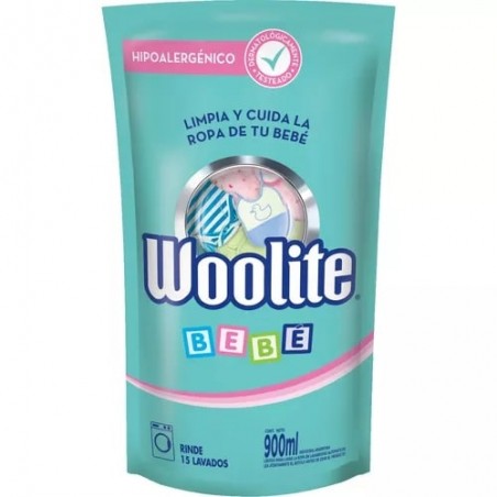 Jabón Liquido Woolite Bebe de 900 ml. Repuesto Económico