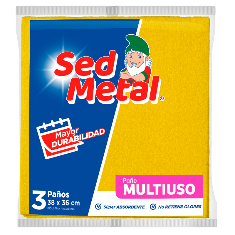 Paños Multiuso Sed Metal de 3 Unid.