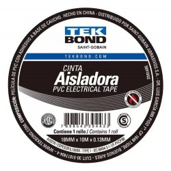 Cinta Aisladora Tekbond de 18 mm. x 10 mts.